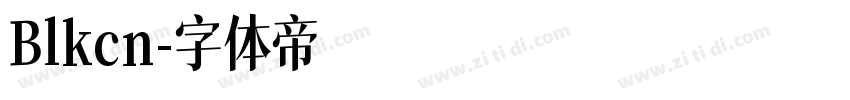 Blkcn字体转换