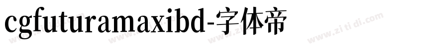 cgfuturamaxibd字体转换