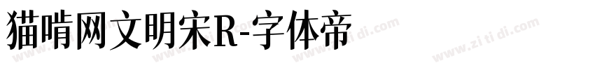 猫啃网文明宋R字体转换