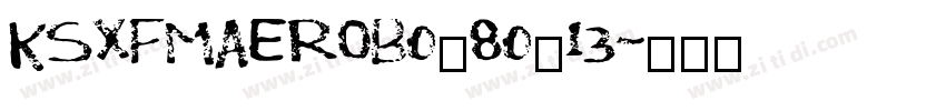 KSXFMAEROB0_80_13字体转换