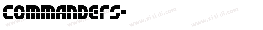Commanders字体转换