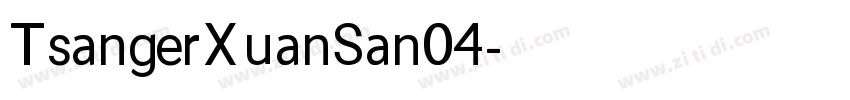 TsangerXuanSan04字体转换