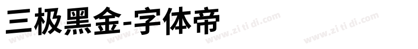三极黑金字体转换
