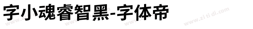 字小魂睿智黑字体转换