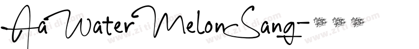 AaWaterMelonSang字体转换