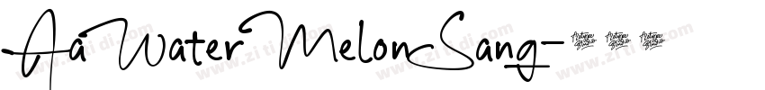 AaWaterMelonSang字体转换