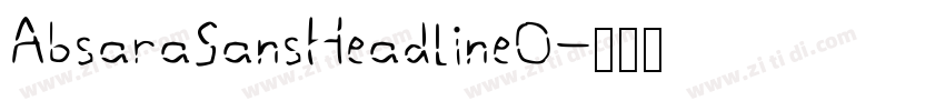 AbsaraSansHeadlineO字体转换