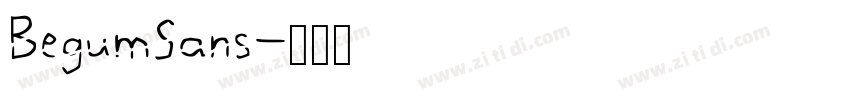 BegumSans字体转换