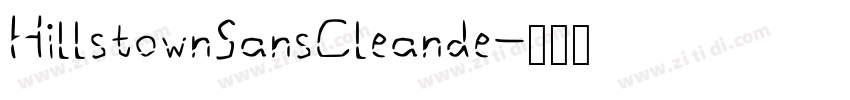 HillstownSansCleande字体转换