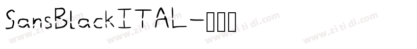SansBlackITAL字体转换