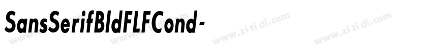 SansSerifBldFLFCond字体转换