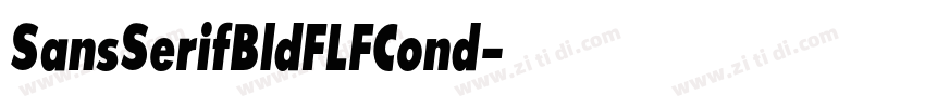 SansSerifBldFLFCond字体转换