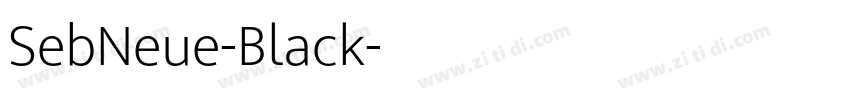 SebNeue-Black字体转换