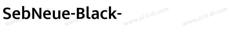 SebNeue-Black字体转换