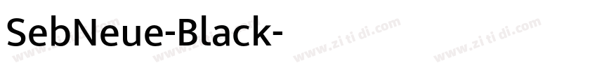 SebNeue-Black字体转换
