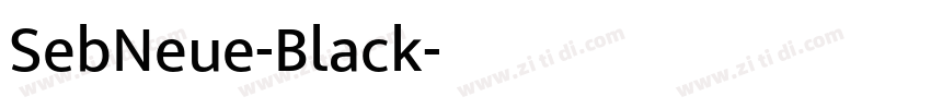 SebNeue-Black字体转换