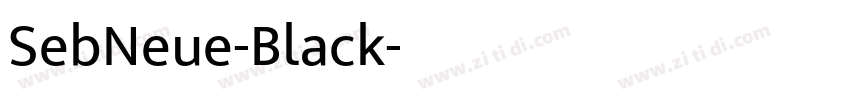 SebNeue-Black字体转换