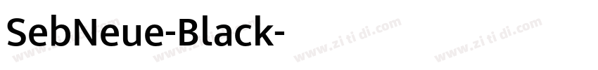 SebNeue-Black字体转换