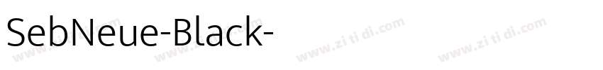 SebNeue-Black字体转换