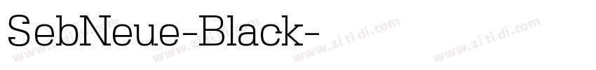 SebNeue-Black字体转换