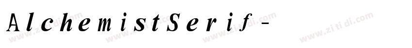 AlchemistSerif字体转换
