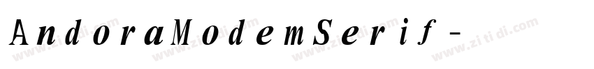 AndoraModemSerif字体转换