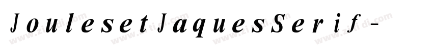 JoulesetJaquesSerif字体转换