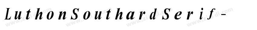 LuthonSouthardSerif字体转换