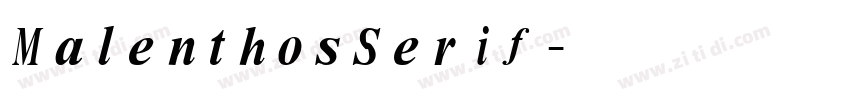 MalenthosSerif字体转换