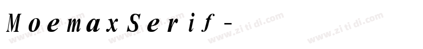 MoemaxSerif字体转换