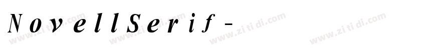 NovellSerif字体转换