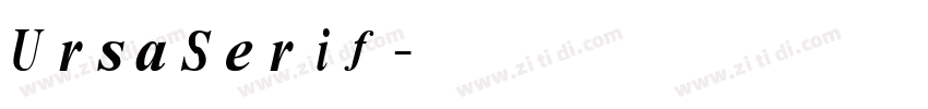 UrsaSerif字体转换