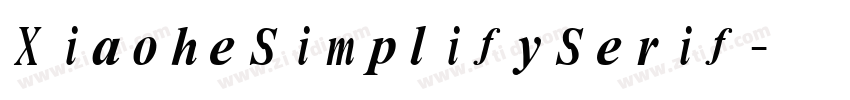XiaoheSimplifySerif字体转换