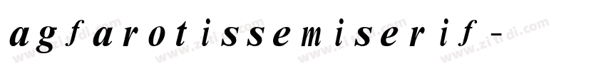 agfarotissemiserif字体转换