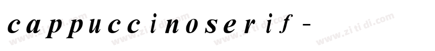 cappuccinoserif字体转换