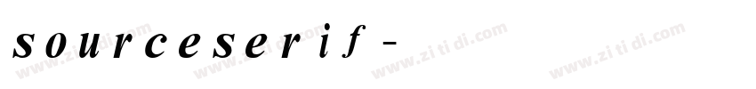sourceserif字体转换
