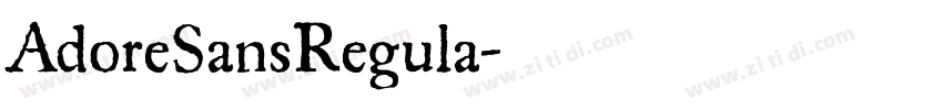 AdoreSansRegula字体转换