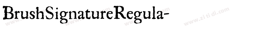 BrushSignatureRegula字体转换