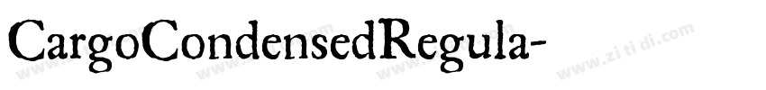CargoCondensedRegula字体转换