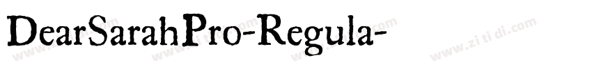 DearSarahPro-Regula字体转换