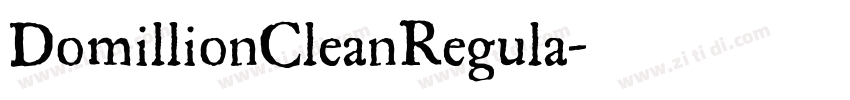 DomillionCleanRegula字体转换