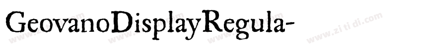 GeovanoDisplayRegula字体转换