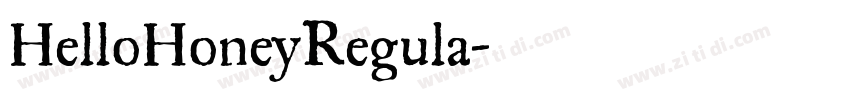 HelloHoneyRegula字体转换