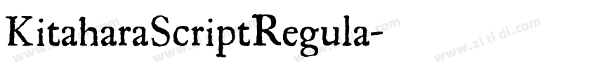 KitaharaScriptRegula字体转换