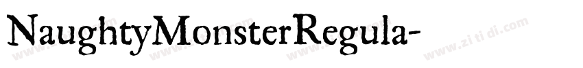 NaughtyMonsterRegula字体转换