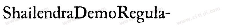 ShailendraDemoRegula字体转换