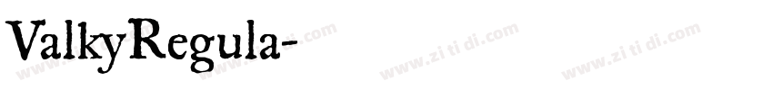 ValkyRegula字体转换