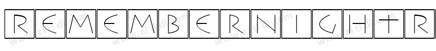 RememberNightRegular字体转换