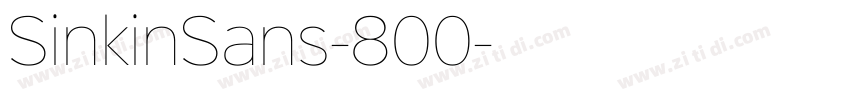 SinkinSans-800字体转换