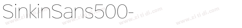 SinkinSans500字体转换